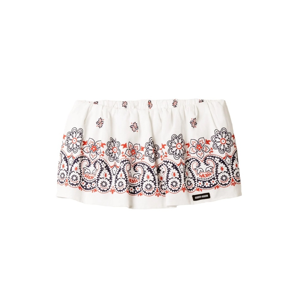 Miu Miu Slubbed poplin skort It40